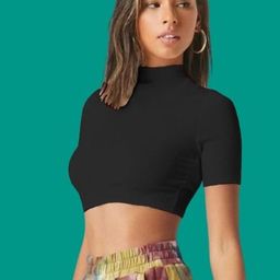 Dream Beauty Fashion Women High Neck Fitted Crop Top-picture-26