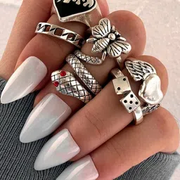 Arzonai Metal Ring Set Of 6-image-6
