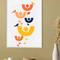 nestroots White & Yellow 1 Piece Canvas Abstract Wall Paintings-picture-14