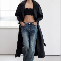 Trendyol Women Single Breasted Notched Collar Overcoat-image-3