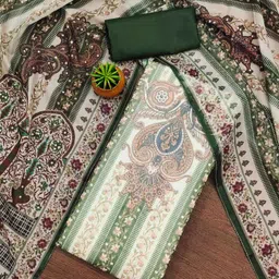 Blissta Floral Printed Organza Unstitched Dress Material-picture-29