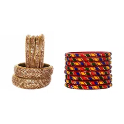 SHRASHTI Multi Glass Artificial Stones & Beads Bangle-picture-27