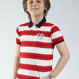 Monte Carlo Boys Striped Polo Collar T-shirt-picture-35