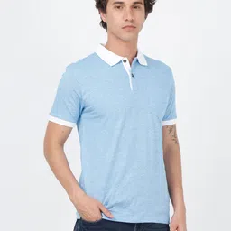 ECOLINE Clothing Men Antimicrobial Solid Polo Collar Organic Cotton T-shirt-image-70