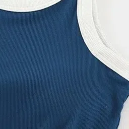 Miss Mosa By Akanksha Women Blue Nikki Tank Tops with Inbuilt Bra image 2