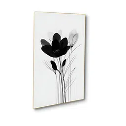 nestroots White & Black 4 Pieces Floral and Botanical Canvas Painting Wall Arts image 5