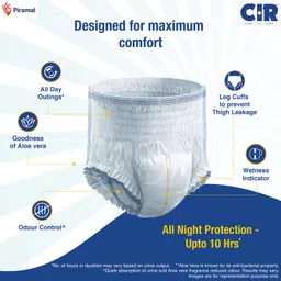 cir 10 hr Absorption Protection with Wetness Indicator Odour Control Pant Adult Diapers - M image 4