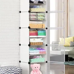 krishyam Shoe Rack Organizer DIY 20 Pair Tower 5 Door Portable Cabinet for Boots Shoes PP Collapsible Wardrobe-picture-12