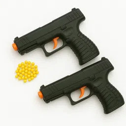 wheelsquare Combo of 2 Airsoft Toy Guns for Kids with 240 BB Bullets | Manual Loading Darts & Plastic Bullets image 2