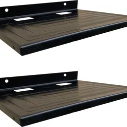 Wall Mounted Setup Box Holder Wall Shelf, Pack of 2, Color - Black Iron Wall Shelf-image-19