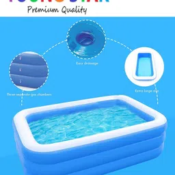 ecom bharat PREMIUM 10 Fts LENGTH AND 6 Fts WIDTH RECTANGULAR WATER SWIMMING POOL Inflatable Swimming Pool, Inflatable Toy Pump image 5
