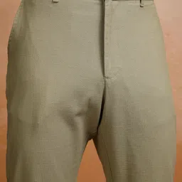 highlander Men Slim Fit Beige Cotton Blend Trousers image 4