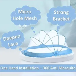 jk textile Baby crib mosquito net (size 0-24month) free size and very comfortable product Fibre Washable Infants Mosquito Net image 3