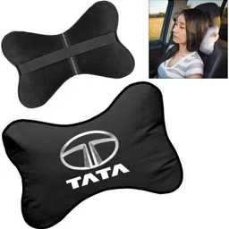 kioni Black Polyester Car Pillow Cushion for Tata image 3