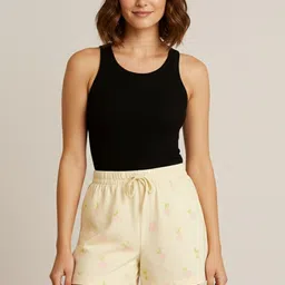 vintagewardrobe Floral Print Women Beige Regular Shorts-picture-26