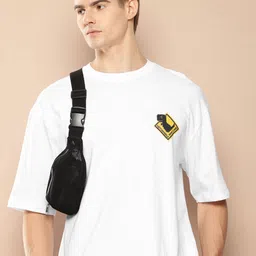 INVICTUS Minimal Printed Drop-Shoulder Sleeves Pure Cotton Relaxed Fit T-shirt-picture-28
