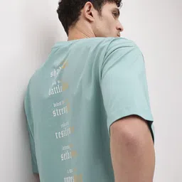 The Roadster Life Co. Typography Print Drop-Sleeves Pure Cotton Relaxed Fit T-shirt-picture-26