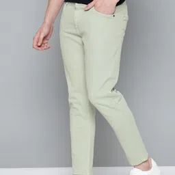 Mast & Harbour Men Green Carrot Fit Stretchable Jeans image 5