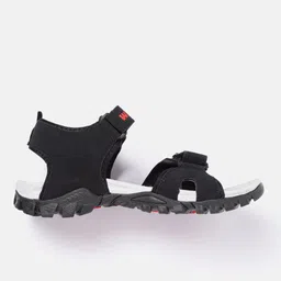 Woodland Men Black & Red Striped & Perforated Detail Light Weight Sports Sandals image 5