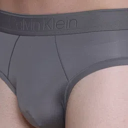 Calvin Klein Underwear Men Grey Solid Hipster Briefs NB29065GS image 4