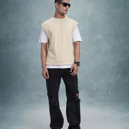 The Roadster Life Co. Relaxed Fit Typography Print Pure Cotton Longline T-shirt image 2