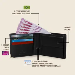 MAI SOLI Men Leather Two Fold Wallet image 3