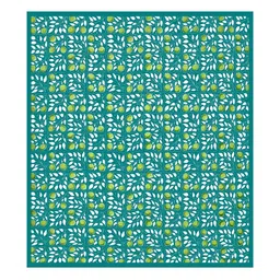 MILAAV Green Floral 144 TC King Bedsheet with 2 Pillow Covers image 5