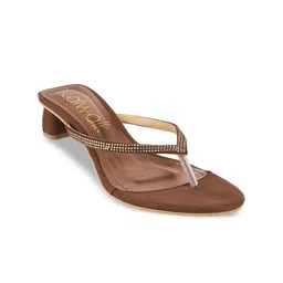 Catwalk Fashion Women Open Back Block Sandals-image-6