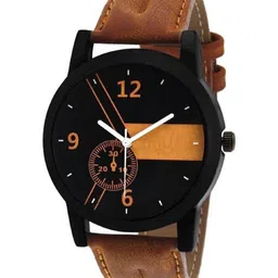 Miss Perfect Unisex Patterned Dial & Leather Straps Analogue Watch D276-picture-57