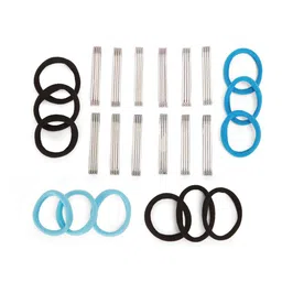 Ribbon Candy Multicolor Set of 60 Glitter Bobby Pins with Rubber Bands image 2