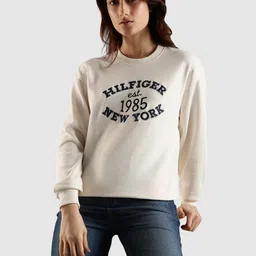 Tommy Hilfiger Usa Women Brand Logo Embroidered Round Neck Pullover-image-29