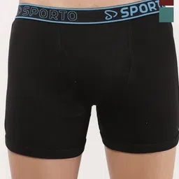 Sporto by Macho Men Pack Of 3 Combed Cotton Mid-Rise Long Trunks-picture-23