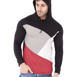 BEYOU FASHION Men Hooded Raw Edge Slim Fit T-shirt-picture-22