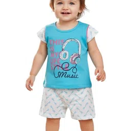 FABROYZ Girls Printed T-shirt with Shorts image 2