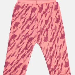 MINI KLUB Cotton Abstract Printed Pant - Coral image 3