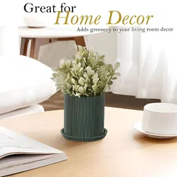 Myntra Elegant Homes Green 2 Pieces Artificial Plant With Pot image 2