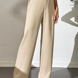 BROADSTAR Women Smart High-Rise Easy Wash Trousers-image-45