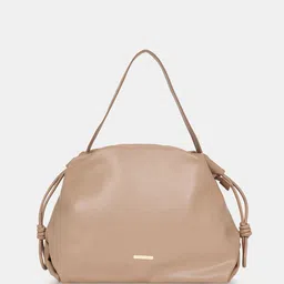 Forever Glam by Pantaloons Colourblocked PU Oversized Structured Shoulder Bag with Tasselled image 5