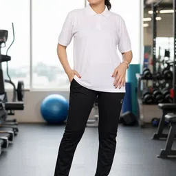 Moda Rapido Women Solid Polo Collar T-shirt image 5