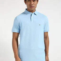 Tommy Hilfiger Men Solid Polo Collar Cotton T-shirt-picture-54