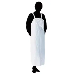 AS ONE Urethane Apron Solvent Resistant M Size Urethane Rubber White, 8-1078-04 image 1