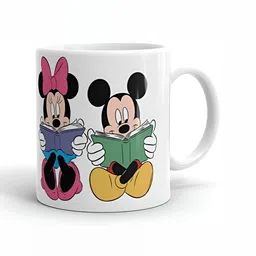 Mr UVD White & Pink Cartoon Characters Printed Ceramic Mug 350 ml-picture-38