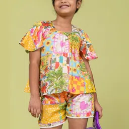 Tura Turi Girls Printed Top with Shorts image 2