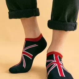 MJE Men Pack Of 5 Flag Patterned Ankle Length Socks image 3