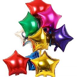 Bubble Trouble Star Shape Metallic Foil Balloon Multicolour - Pack of 5-picture-47