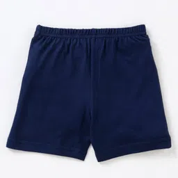 Babyhug 100% Cotton Knit Sleeveless Striped Sando & Shorts Set - Navy image 5