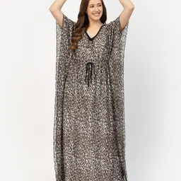 CHUI MUI Animal Printed Maxi Kaftan Nightdress image 1