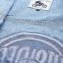 The Roadster Life Co. Pure Cotton Brand Logo Embossed Denim Jacket image 5