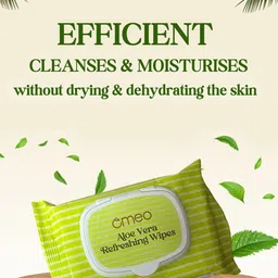 Omeo Set Of 4 Aloe Vera Refreshing Wipes - 25 Wipes Each image 3