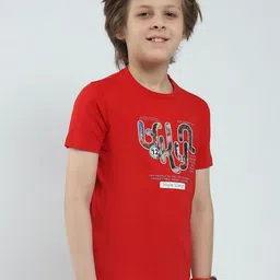 Monte Carlo Boys Typography Printed Applique Regular Fit T-shirt image 4